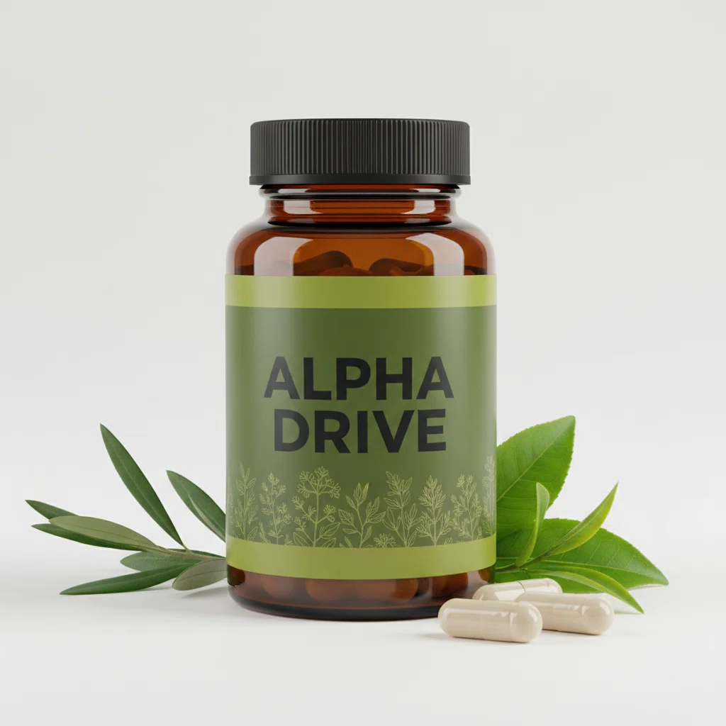 Alpha Drive supplement fles - zink selenium vitamine E capsules voor mannen